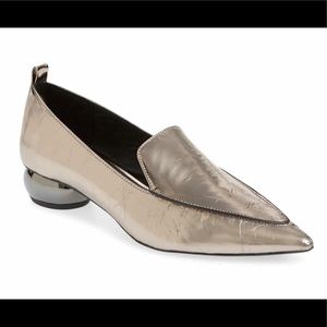 JEFFREY CAMPBELL NWB Viona Metallic Loafer 6.5